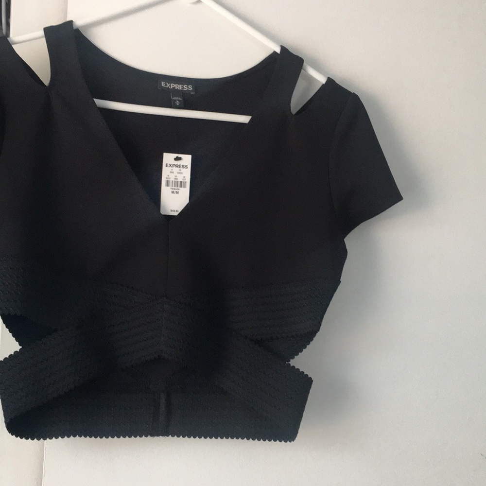 Express Black Crop top